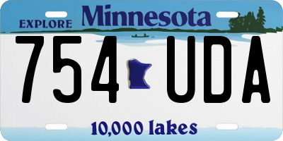MN license plate 754UDA