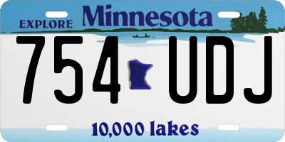 MN license plate 754UDJ