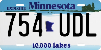 MN license plate 754UDL