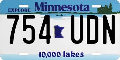 MN license plate 754UDN