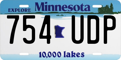 MN license plate 754UDP