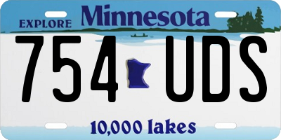 MN license plate 754UDS