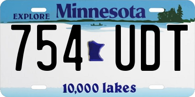 MN license plate 754UDT