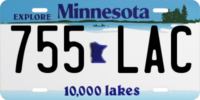 MN license plate 755LAC