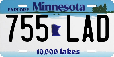 MN license plate 755LAD