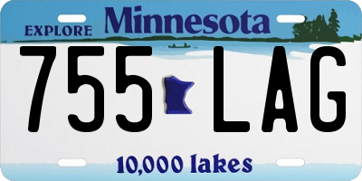 MN license plate 755LAG