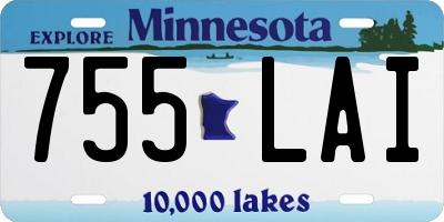 MN license plate 755LAI