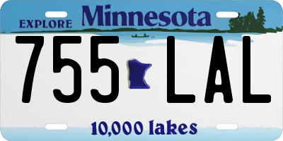 MN license plate 755LAL