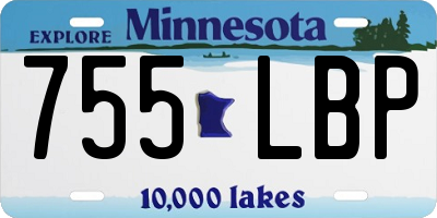 MN license plate 755LBP