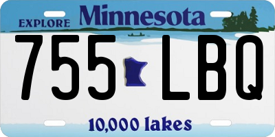 MN license plate 755LBQ