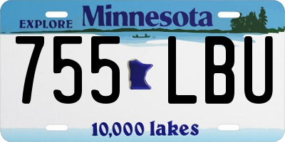 MN license plate 755LBU