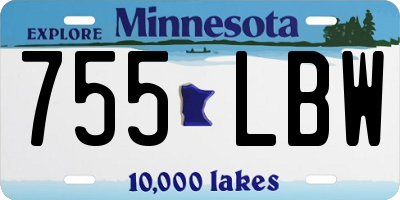 MN license plate 755LBW
