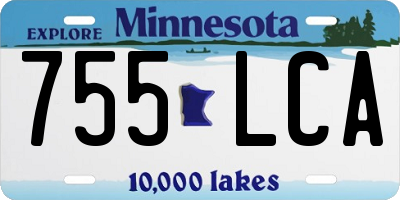 MN license plate 755LCA