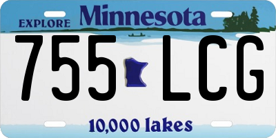 MN license plate 755LCG