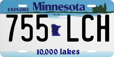 MN license plate 755LCH