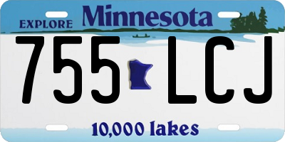 MN license plate 755LCJ