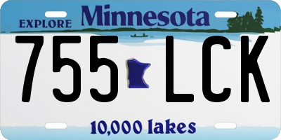 MN license plate 755LCK