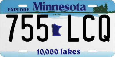 MN license plate 755LCQ