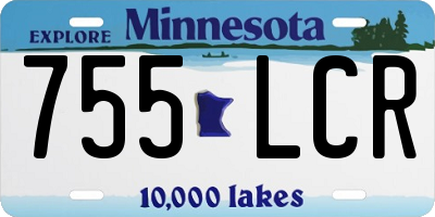 MN license plate 755LCR
