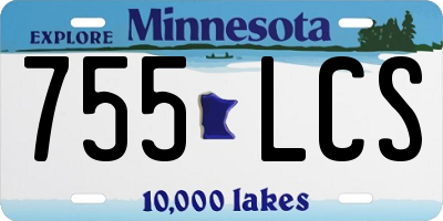 MN license plate 755LCS