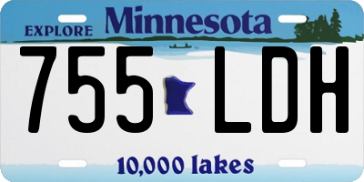 MN license plate 755LDH