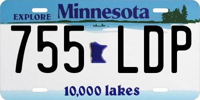 MN license plate 755LDP