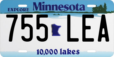 MN license plate 755LEA