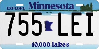 MN license plate 755LEI