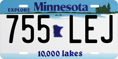 MN license plate 755LEJ