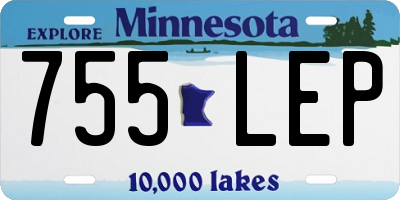 MN license plate 755LEP