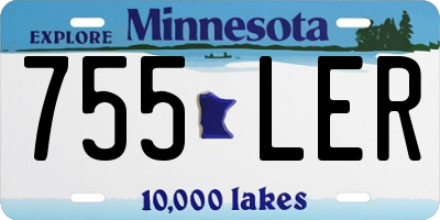MN license plate 755LER