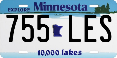 MN license plate 755LES