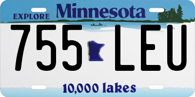 MN license plate 755LEU