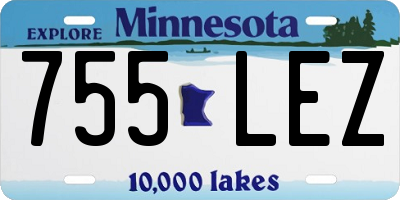 MN license plate 755LEZ