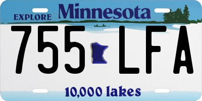MN license plate 755LFA