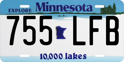MN license plate 755LFB