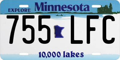 MN license plate 755LFC
