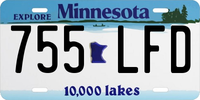 MN license plate 755LFD