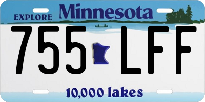 MN license plate 755LFF