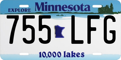 MN license plate 755LFG