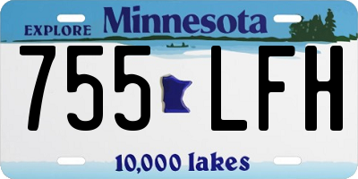 MN license plate 755LFH