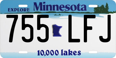 MN license plate 755LFJ