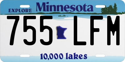 MN license plate 755LFM