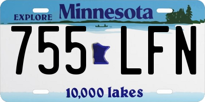 MN license plate 755LFN