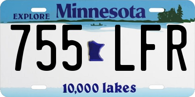 MN license plate 755LFR