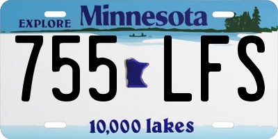 MN license plate 755LFS
