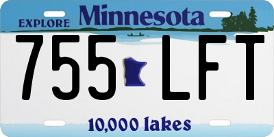 MN license plate 755LFT