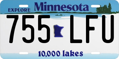 MN license plate 755LFU