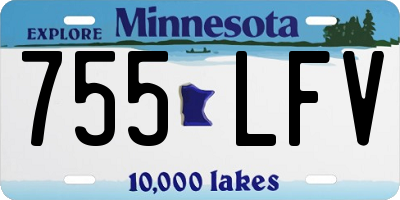MN license plate 755LFV