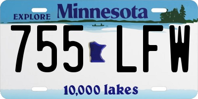 MN license plate 755LFW